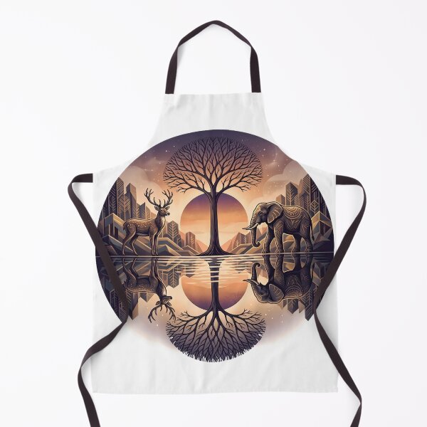 Item preview, The Mirror of Existence: Symmetrical Wildlife & Tree of Life Design designed and sold by Morden-Design.