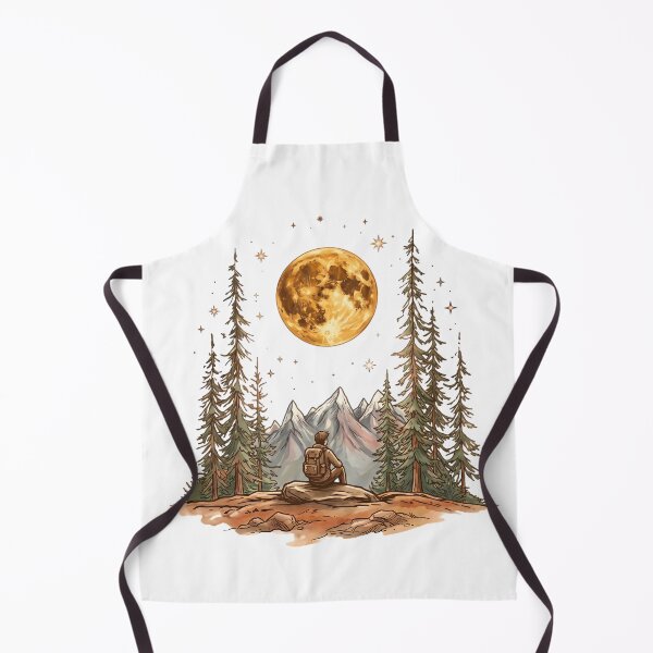 Item preview, Moonlit Mountain Solitude - Traveler Stargazing Artistic Design designed and sold by Morden-Design.