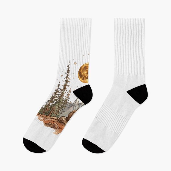 Item preview, Moonlit Mountain Solitude - Traveler Stargazing Artistic Design designed and sold by Morden-Design.