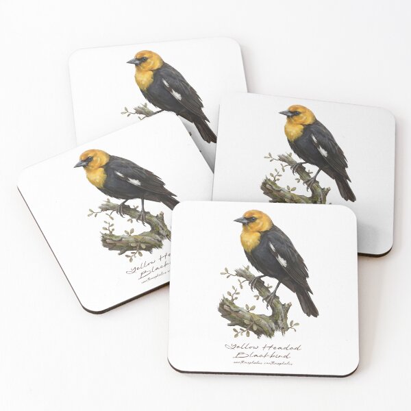 Item preview, Yellow Headed Blackbird on Rustic Branch designed and sold by Takeda-art.