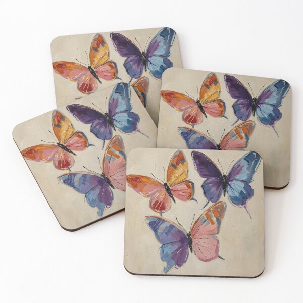 Item preview, Textured Impressionist Palette Knife Butterfly Trio designed and sold by PholPol1959.