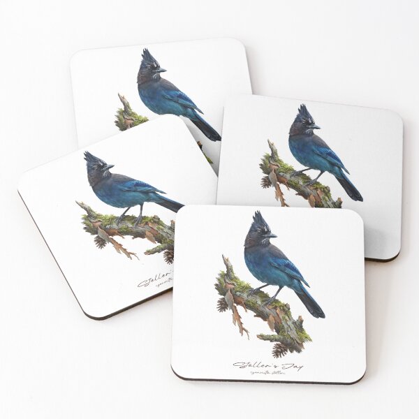 Item preview, Steller's Jay on Mossy Pine Tree designed and sold by Takeda-art.