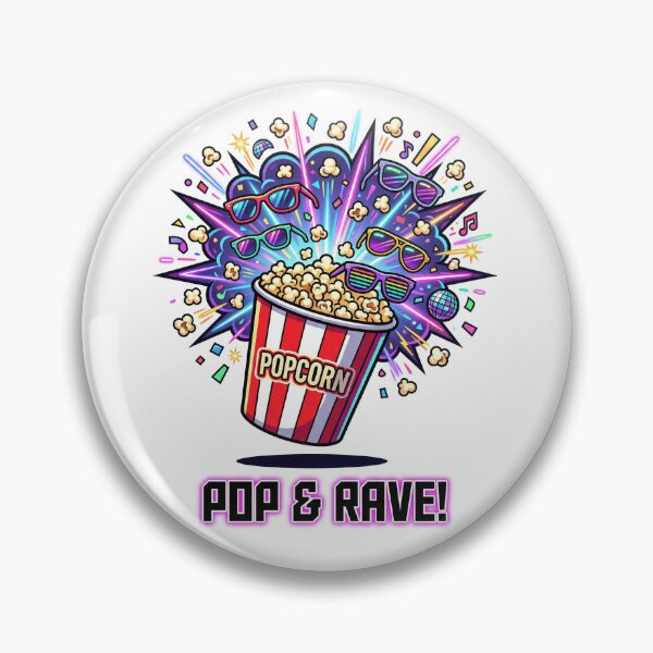 Item preview, Pop & Rave – Neon Popcorn Party Graphic Design designed and sold by ArtisticVlad.