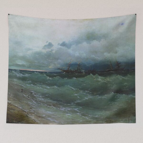 Item preview, Ships in the stormy sea designed and sold by SharonTheFirst.