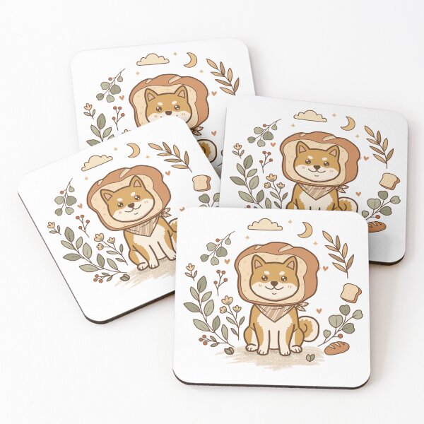 Item preview, Shiba Bread Buddy - Cute Minimalist Kawaii Shiba Inu Toast designed and sold by Minimochi Art.