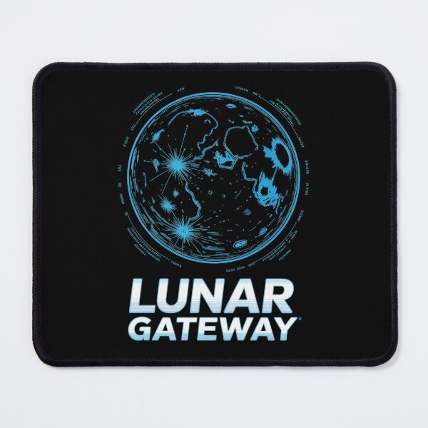 Item preview, Lunar Gateway — Moon Topographic Map Glowing Space Art Tee V2 designed and sold by DarylWelsh2024.
