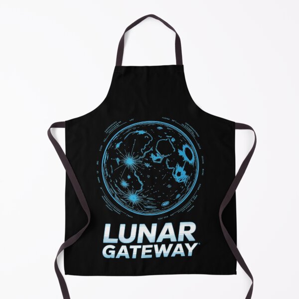 Item preview, Lunar Gateway — Moon Topographic Map Glowing Space Art Tee V2 designed and sold by DarylWelsh2024.