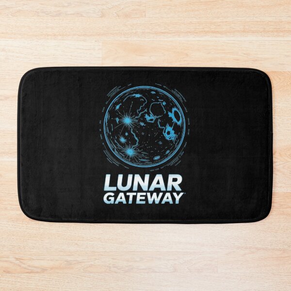 Item preview, Lunar Gateway — Moon Topographic Map Glowing Space Art Tee V2 designed and sold by DarylWelsh2024.