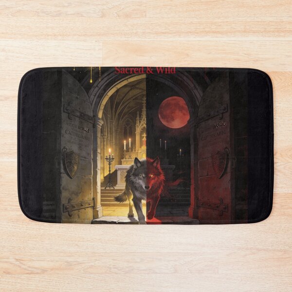 Item preview, Wolf Stands at Dark Sacred Cathedral Threshold designed and sold by GeoWhimsy Studio.