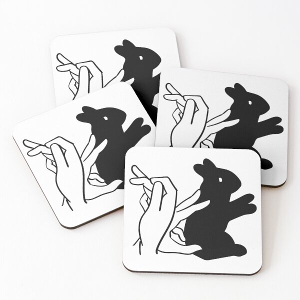 Item preview, Hand Bunny Shadow Puppet – Playful Light and Shadow Illustration designed and sold by EmeraldeaArt.