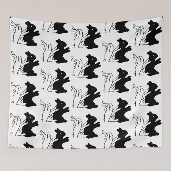 Item preview, Hand Bunny Shadow Puppet – Playful Light and Shadow Illustration designed and sold by EmeraldeaArt.