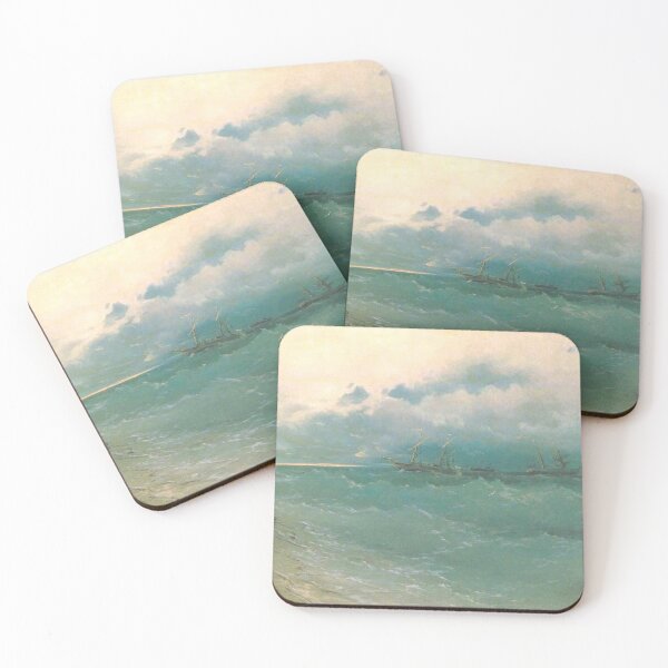 Item preview, The ships on rough sea, sunrise designed and sold by SharonTheFirst.