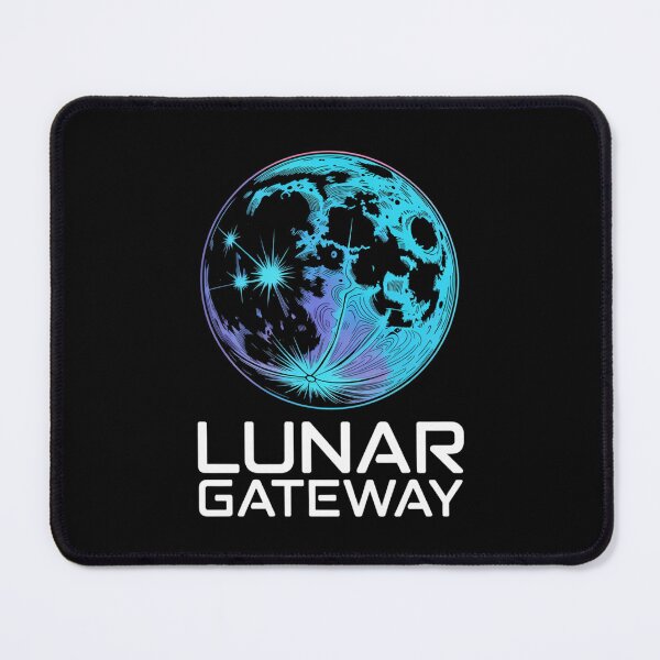 Item preview, Lunar Gateway — Moon Topographic Map Glowing Space Art Tee V3 designed and sold by DarylWelsh2024.