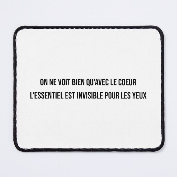 Item preview, on ne voit bien qu'avec le coeur. L'essentiel est invisible pour les yeux designed and sold by LiteraryQuotes.