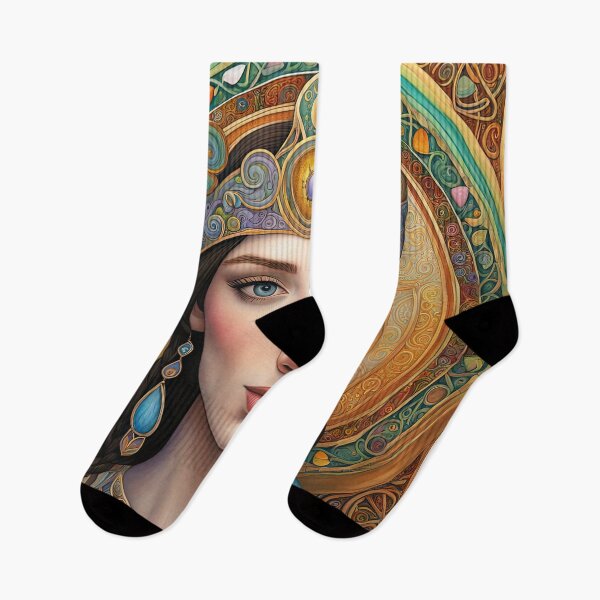 Item preview, Portrait of Celtic priestess, Spirit of Spring designed and sold by Colin Bentham.