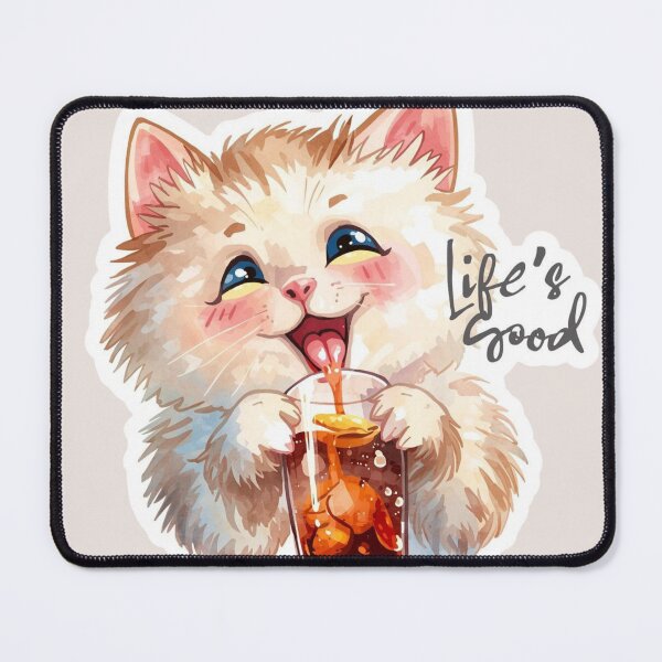 Item preview, Fluffy Funny Cat Life Is Good designed and sold by LoopyPop.
