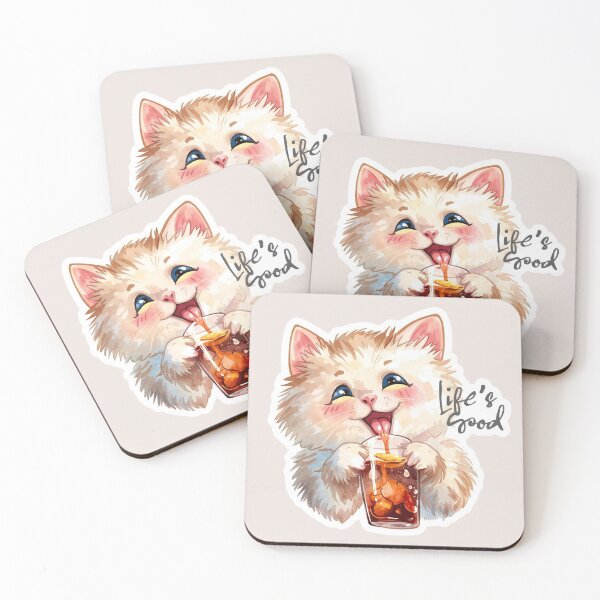 Item preview, Fluffy Funny Cat Life Is Good  designed and sold by LoopyPop.