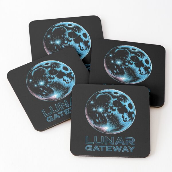 Item preview, Lunar Gateway — Moon Topographic Map Glowing Space Art Tee V6 designed and sold by DarylWelsh2024.