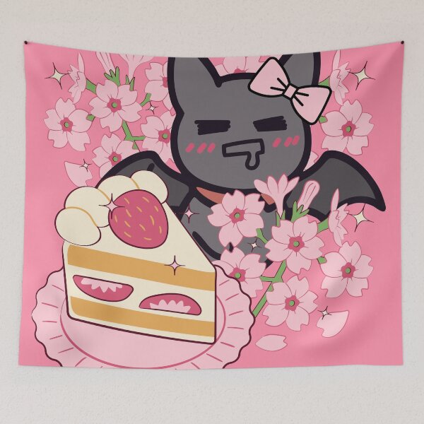 Item preview, Hungry Bat and Strawberry Cake designed and sold by Kanniax.