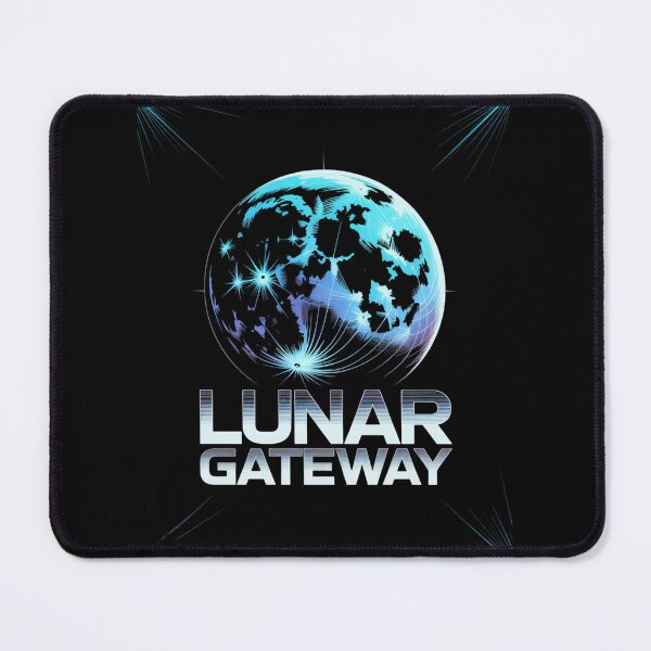 Item preview, Lunar Gateway — Moon Topographic Map Glowing Space Art Tee V7 designed and sold by DarylWelsh2024.