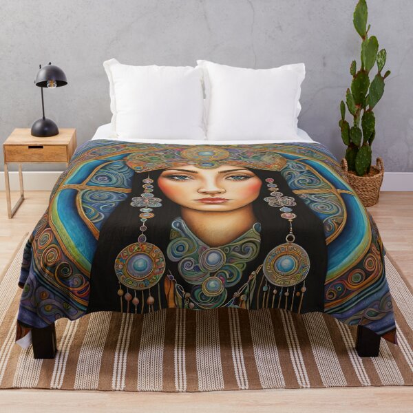 Item preview, Portrait of Celtic priestess, Spirit of Spring designed and sold by Colin Bentham.
