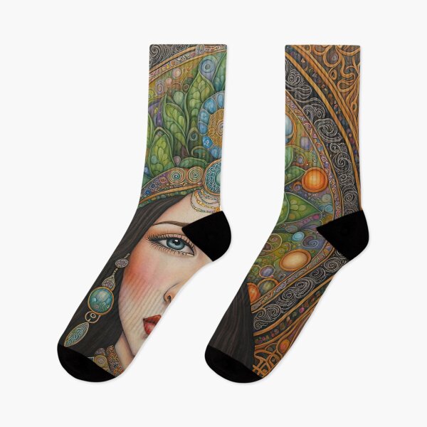 Item preview, Portrait of Celtic priestess, Spirit of Spring designed and sold by Colin Bentham.