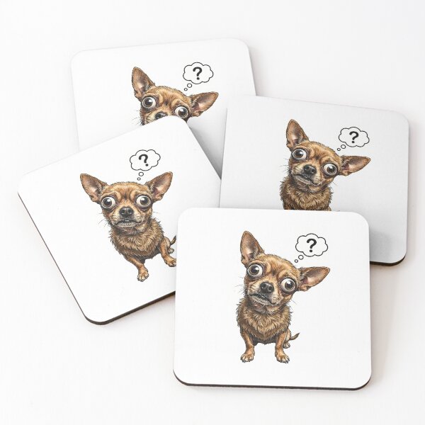 Item preview, Funny Small Confused Chihuahua Dog designed and sold by ArtivioShop.