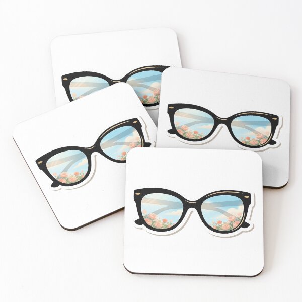 Item preview, Blue Sky Sunglasses - Optimistic Summer Vibe Aesthetic Sticker designed and sold by M.O.K..