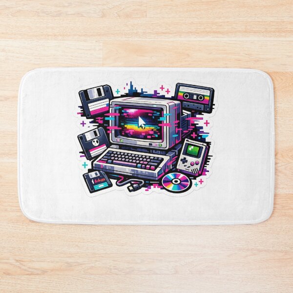 Item preview, Retro Computer Glitch Sticker – 90s Nostalgia Gaming, Pixel Art Vaporwave Tech Gift designed and sold by CosyCush.
