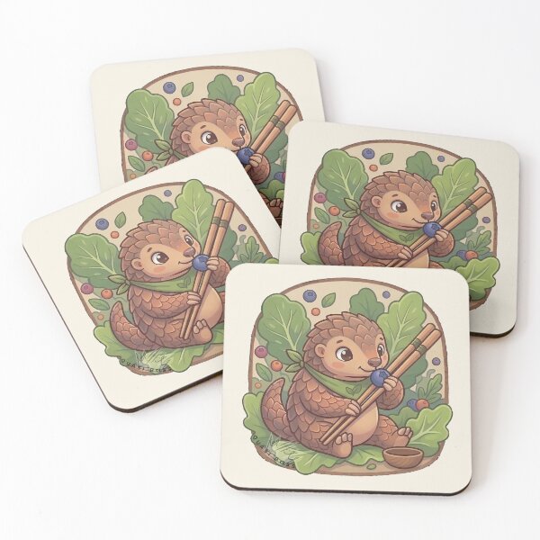 Item preview, Paco the Baby Pangolin - Foodie Nature Art designed and sold by QuasiBoss.