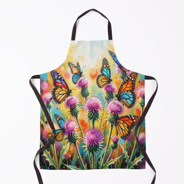 Item preview, Magical butterflies on luminous thistles in a colorful natural setting designed and sold by FotoworldEdel.
