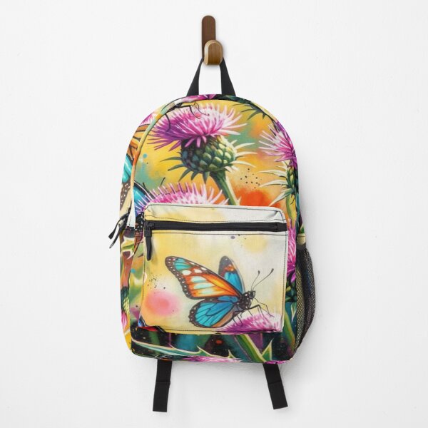 Item preview, Magical butterflies on luminous thistles in a colorful natural setting designed and sold by FotoworldEdel.