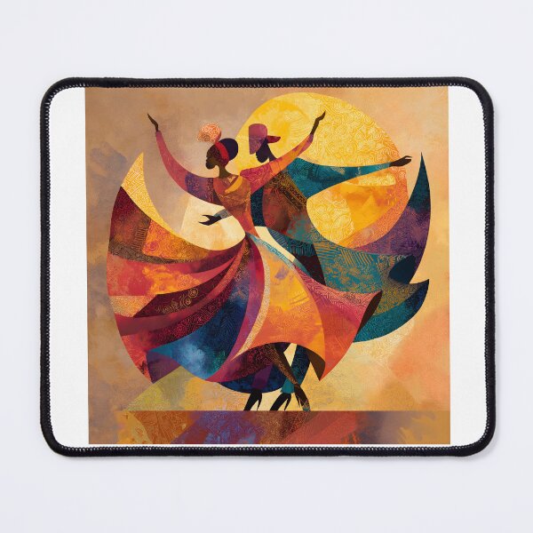 Item preview, ✨African Couple Dance — Vibrant Afrocentric Cultural Art Print ✨ designed and sold by CheersTOGETHER.