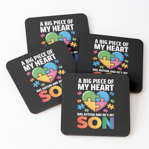 Item preview, A Big Piece of My Heart Has Autism and He's My Son designed and sold by ladypoeart.