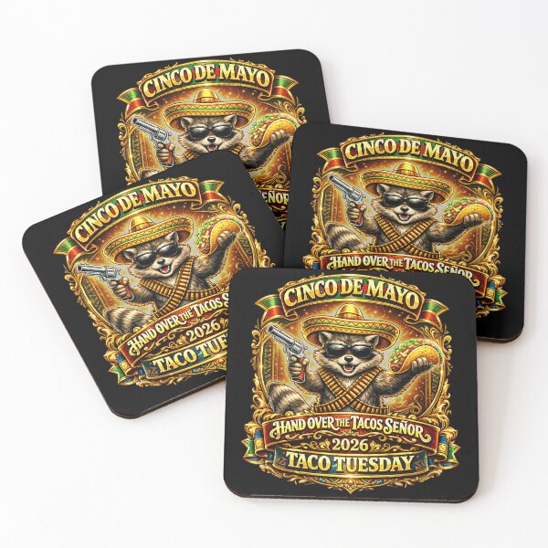 Item preview, Cinco DE Mayo & Taco Tuesday Raccoon designed and sold by Patchina.