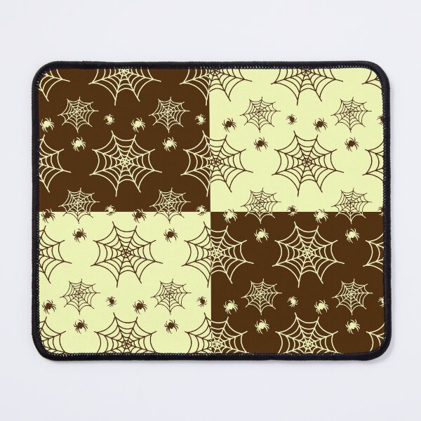 Item preview, Light yellow and dark brown interchange web pattern designed and sold by serenebookworm.