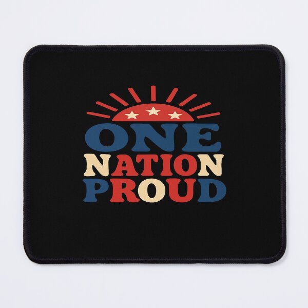 Item preview, One Nation Proud Retro Badge • Patriotic Vintage Graphic with Stars & Rising Sun Emblem designed and sold by Bright Nest Studio.
