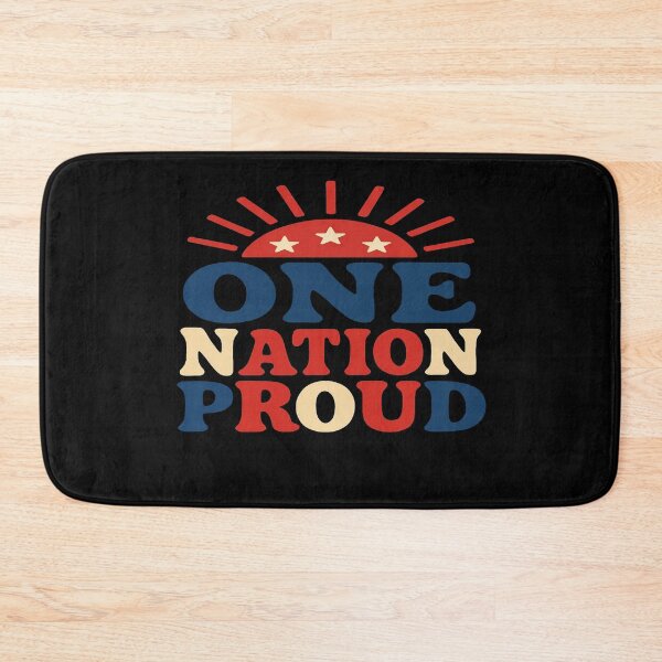 Item preview, One Nation Proud Retro Badge • Patriotic Vintage Graphic with Stars & Rising Sun Emblem designed and sold by Bright Nest Studio.