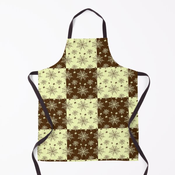 Item preview, Light yellow and dark brown interchange web pattern designed and sold by serenebookworm.