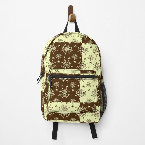 Item preview, Light yellow and dark brown interchange web pattern designed and sold by serenebookworm.