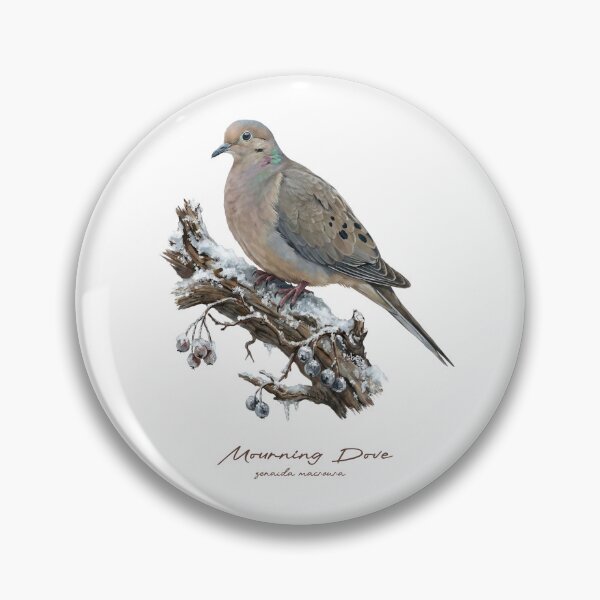 Item preview, Mourning Dove on Snowy Branch designed and sold by Takeda-art.