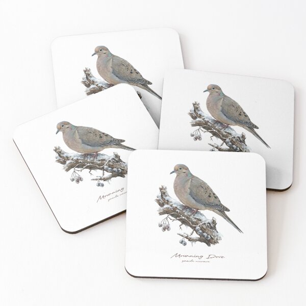 Item preview, Mourning Dove on Snowy Branch designed and sold by Takeda-art.
