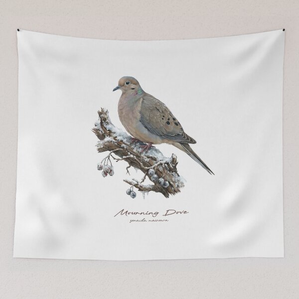 Item preview, Mourning Dove on Snowy Branch designed and sold by Takeda-art.