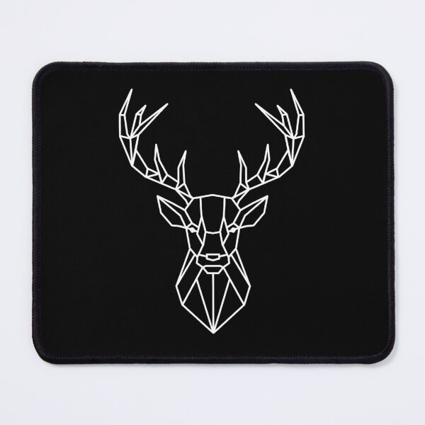 Item preview, Geometric stag head white designed and sold by bravoalpha.