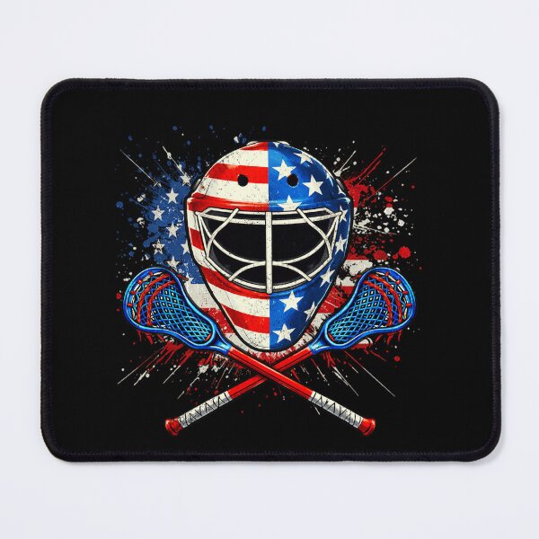Item preview, Lacrosse Helmet Lax Sticks American Flag 4th of July Men Boy designed and sold by Patchina.