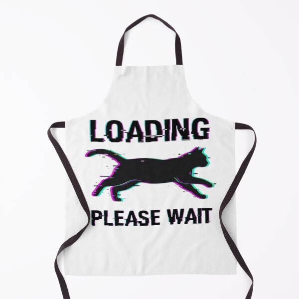 Item preview, Loading Please Wait Cat Sticker – Glitch Introvert Gaming Design designed and sold by Velora Design .