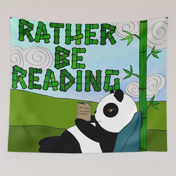 Item preview, Panda Rather be Reading  designed and sold by JaygiesDesign.