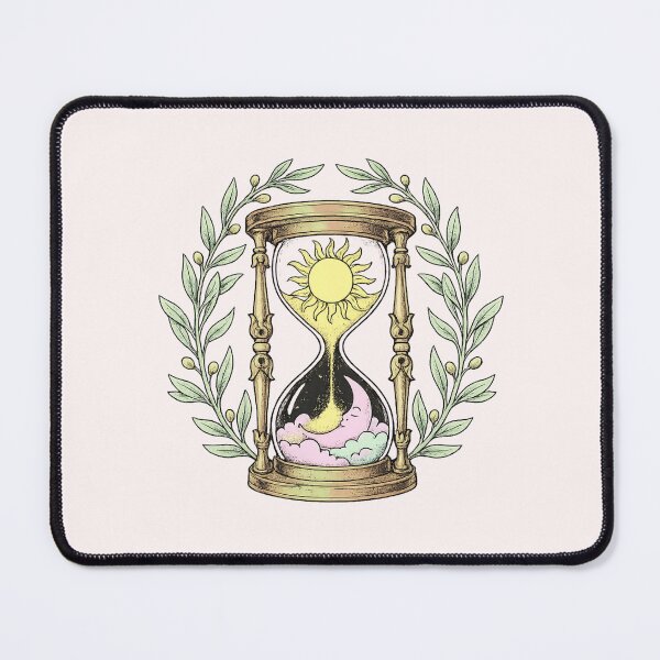 Item preview, Sun Moon Hourglass Celestial Botanical Vintage Mystical Art designed and sold by VibeMax.