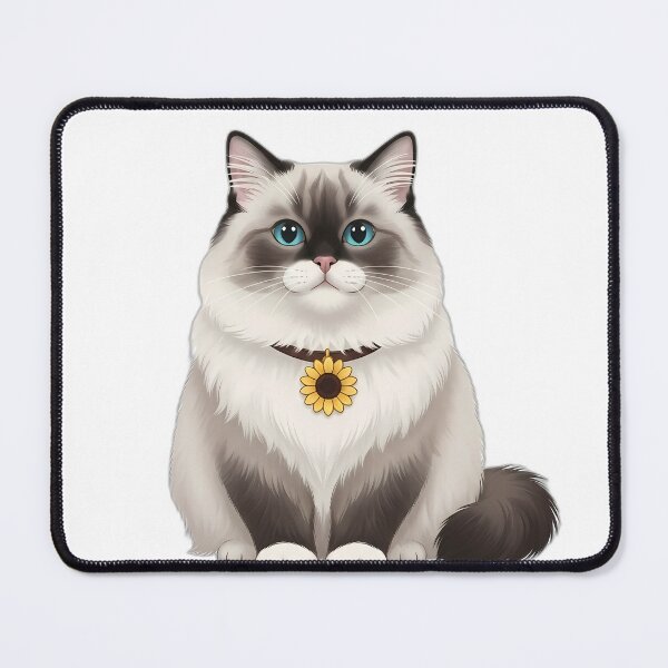 Item preview, Ragdoll Cat With Sunflower Charm Collar designed and sold by pumsquare.