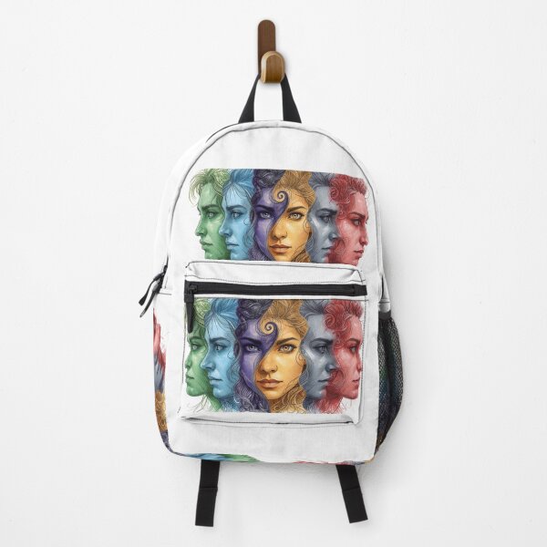 Item preview, Colorful Multi‑Face Portrait of a Woman Showing Emotions, Identity and Inner Worlds designed and sold by FireOrchid.